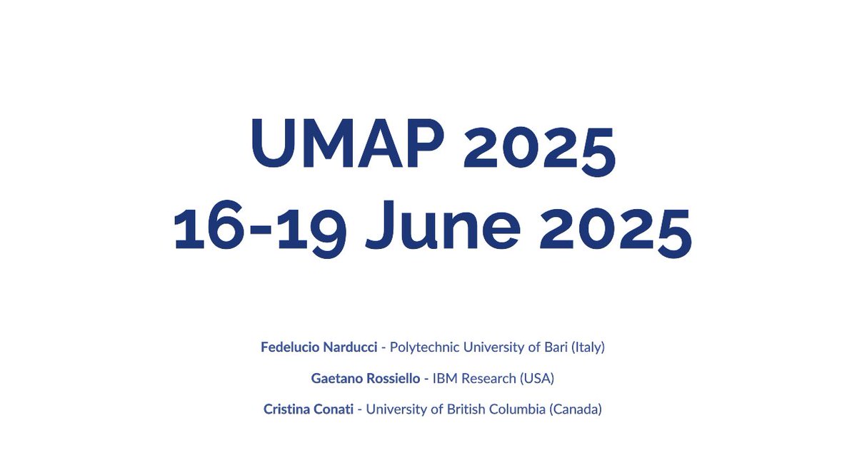 LucioNarducci's tweet image. Mark down these date on your agenda #umap2025 #NewYorkCity #Manhattan June 16-19, 2025