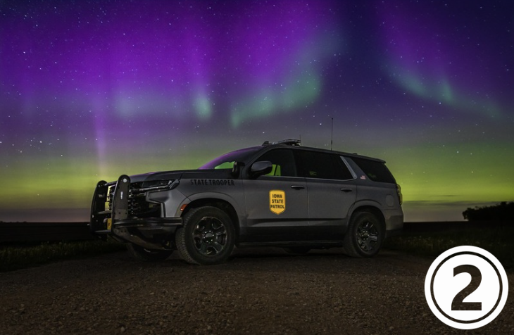 iowastatepatrol's tweet photo. Less than 24 hours left until the Iowa State Patrol submits their photo for the American Association of State Troopers Calendar Contest! 

Help us pick by choosing between the top 2 entries. Reply or quote with #1 or #2. The winning entry will be announced at NOON on Friday! https://t.co/GGV5H54jar