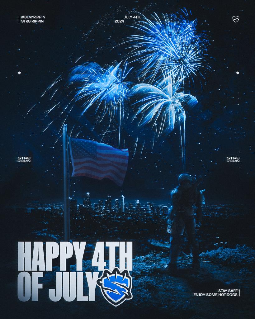 RIP into a few burgers and hot dogs for us!

🇺🇲 Happy 4th of July!  🇺🇲
#StayRIPPIN