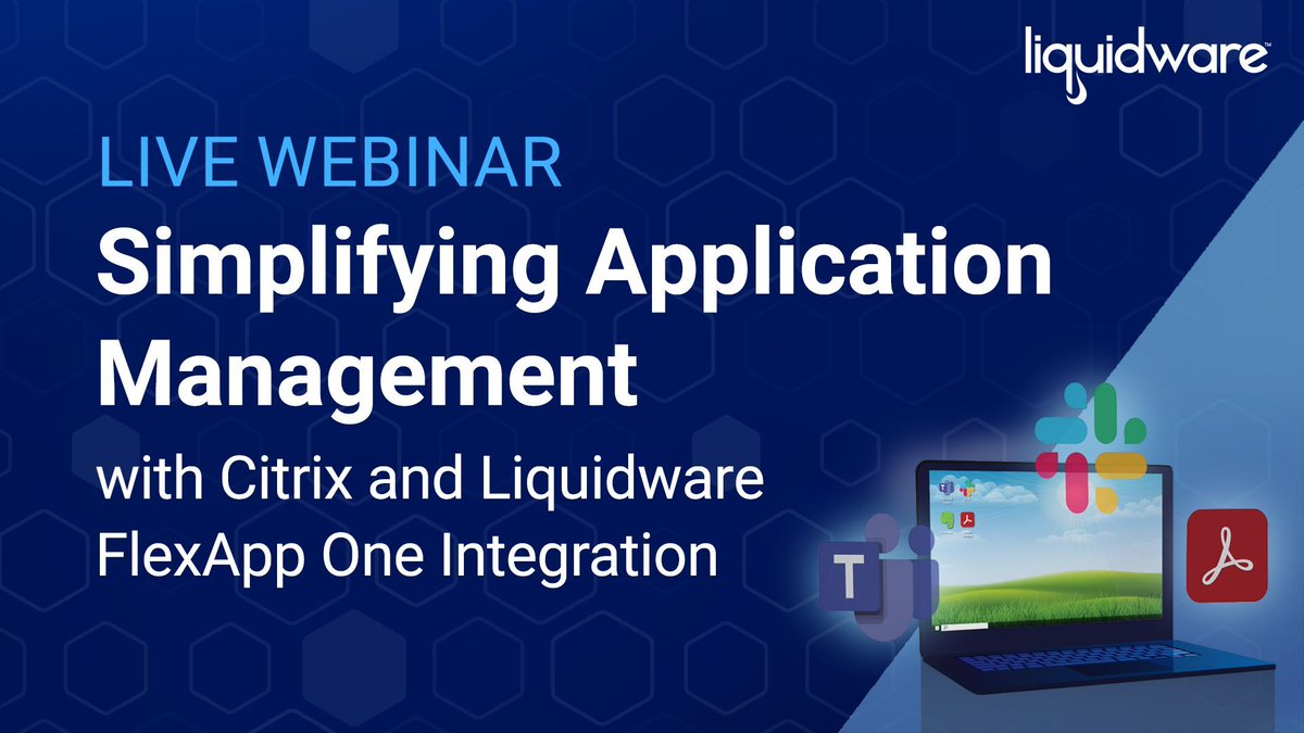 Join #Liquidware and #Citrix on July 23 for a webinar where our experts will discuss how to simplify #ApplicationManagement with a new integration of #FlexApp. buff.ly/45VB43q