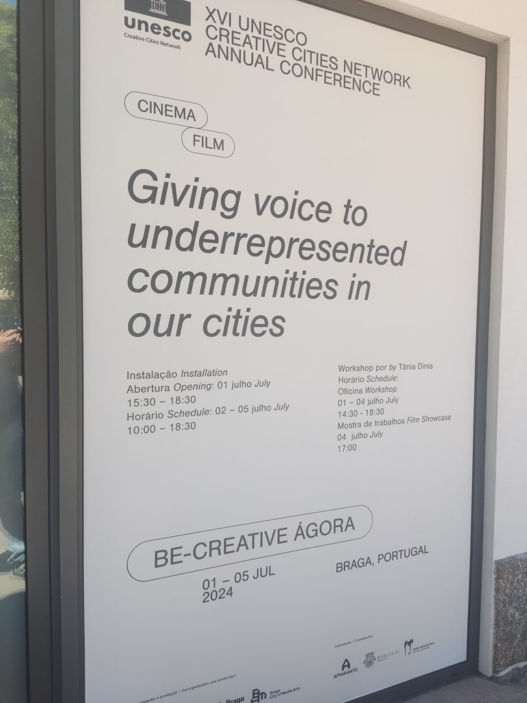 IacoSubirats's tweet photo. Molt feliços de tenir el curtmetratge Morfema de @InsMatadepera @AjMatadepera a la XVI trobada de ciutats creatives de la @UNESCO a Braga, Portugal. https://t.co/PdrK5pPGlt https://t.co/d6XQmtCU7c