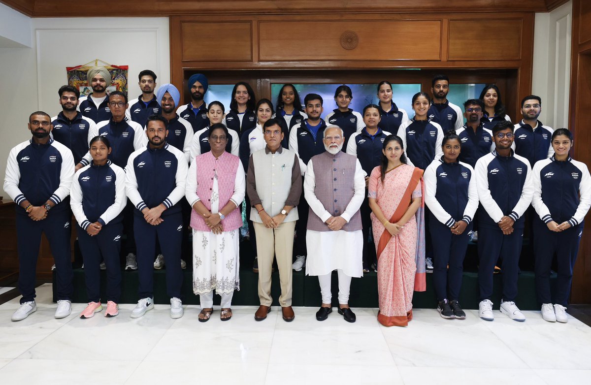 Tarundeep rai (@tarundeepraii) on Twitter photo Thrilled to interact with the Prime Minister of India <a href="/narendramodi/">Narendra Modi</a> at his residence before our journey to Olympic Paris 2024!
@Media_SAl <a href="/WeAreTeamIndia/">Team India</a> Thrilled to interact with the Prime Minister of India <a href="/narendramodi/">Narendra Modi</a> at his residence before our journey to Olympic Paris 2024!
@Media_SAl <a href="/WeAreTeamIndia/">Team India</a>