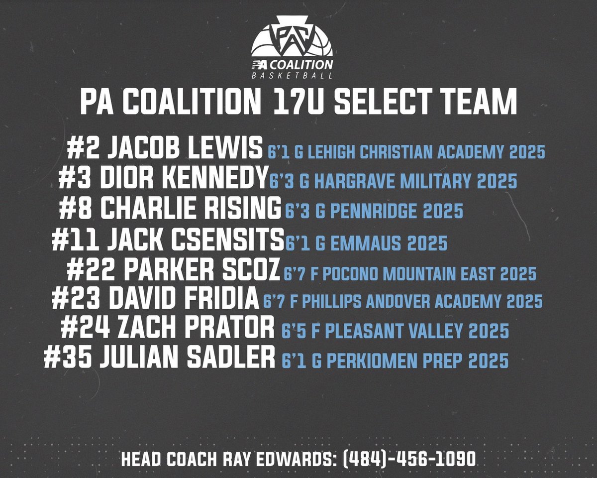 🚨 COACHES ALERT 🚨 
Don’t miss the <a href="/PACoalitionAAU/">PACoalition</a> 17U squads during the Live Period 7/10-21 on the <a href="/HGSL_HoopGroup/">HGSL</a> circuit in Atlantic City and Spooky Nook. Both teams are ooooozing with talent!! Enough on the table to feed ALL collegiate levels! Bon Appetit! 🍽️