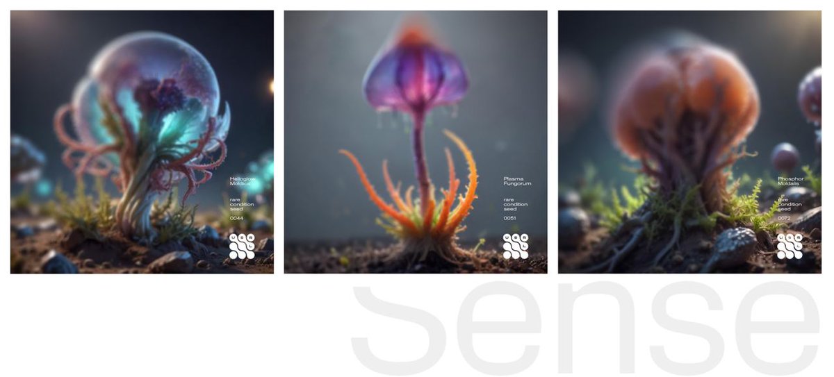 Sense_collect's tweet photo. Wow, look at these fascinating creatures! ✨

Here is a preview of the first U.S.R.L. seeds. Some collectibles by Gsmgarden that will be available for mint today. And it'll be fantastic!

Excited? 👁 So are we. https://t.co/qREcKhrRST