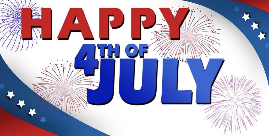 Happy 4th of July.  Have fun and be safe.  #MWSB25