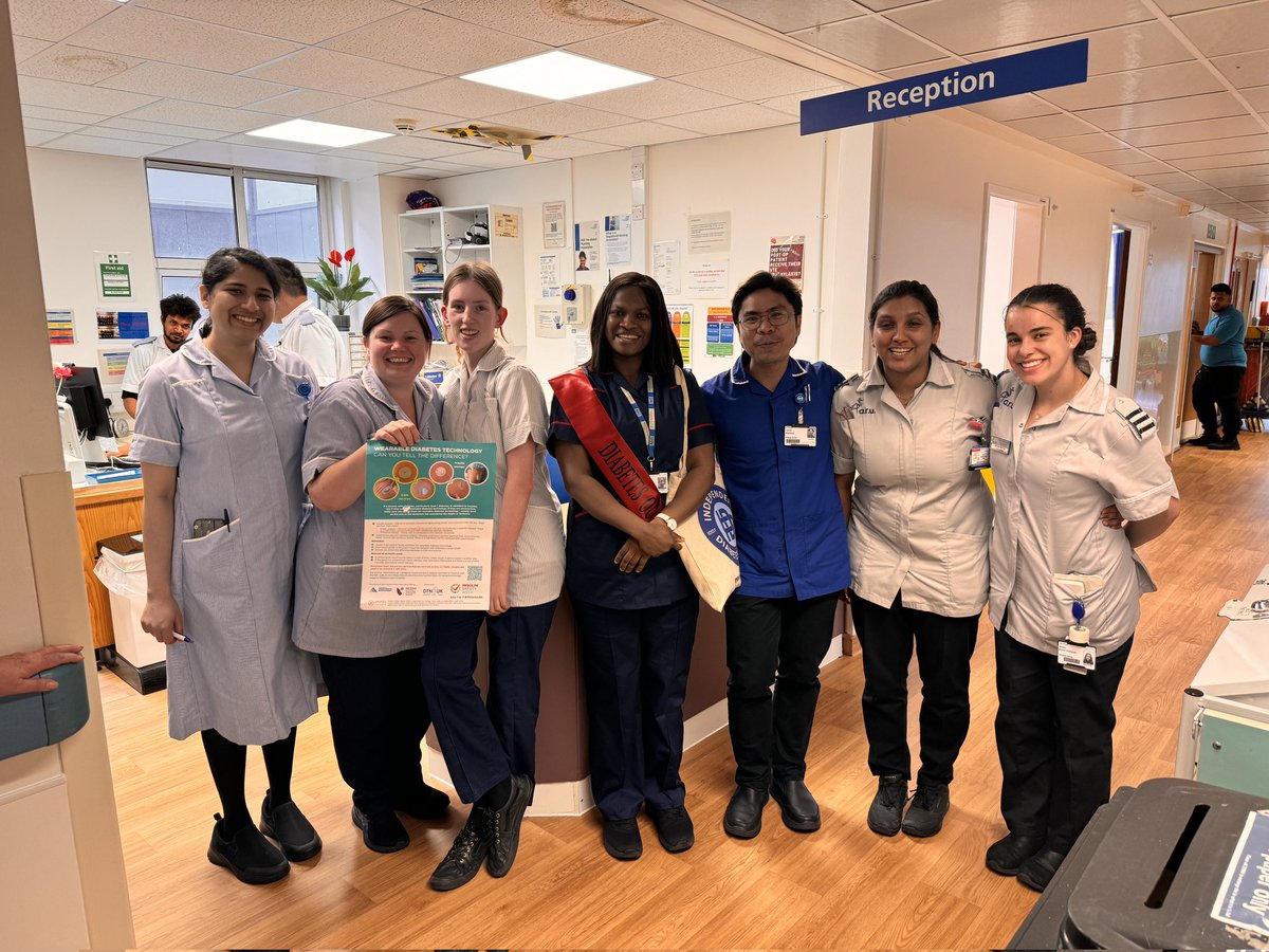 Insulin safety week is in full swing <a href="/CUH_NHS/">Cambridge University Hospitals NHS</a> . Come and see the diabetes team in the concourse tomorrow to discuss "safe use of diabetes tech in hospital" The team spent time visiting wards yesterday to share the message! #InsulinSafetyWeek2024
