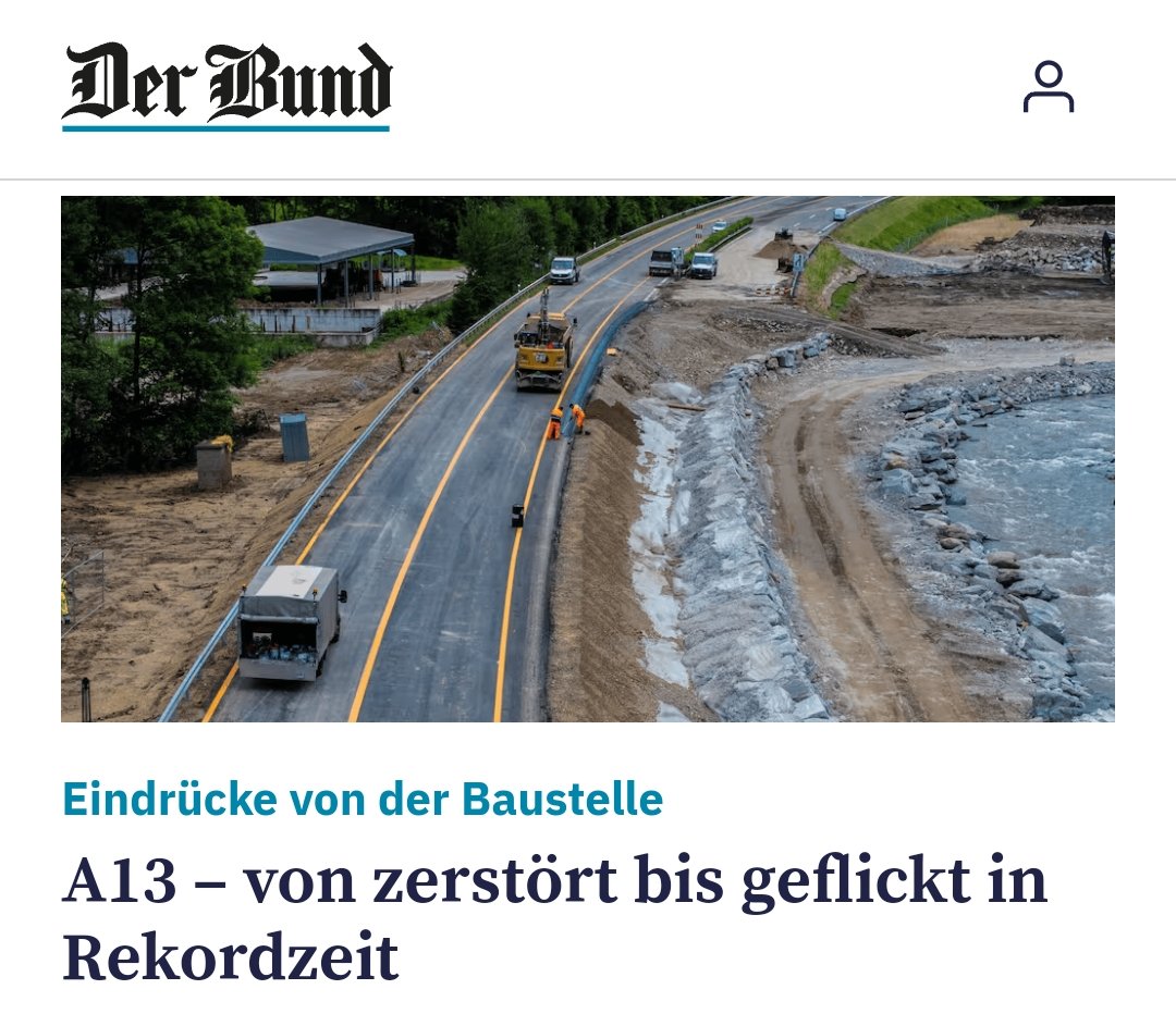 Würde nur halb soviel Aufwand, Energie und Geld in den Klimaschutz und/oder die Bildung gesteckt, wie in Autobahnen - was hätten wir für eine Zukunft?! 

<a href="/derbund/">Der Bund</a> #A13 #Unwetter #Klimawandel #Autobahn #Bildung #Klimaschutz