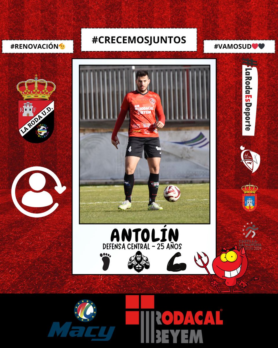 📣 ¡Presentamos a nuestro segundo capitán!

Antolín, nuestro defensa central, es alto, con jerarquía y un muro en defensa. Aporta solidez y confianza al equipo. Su liderazgo y compromiso son fundamentales esta temporada.

🔴⚫️🔴⚫️🔴⚫️

#CRECEMOSJUNTOS🫂 #VAMOSUD❤️🖤 #LANUEVAERA👹