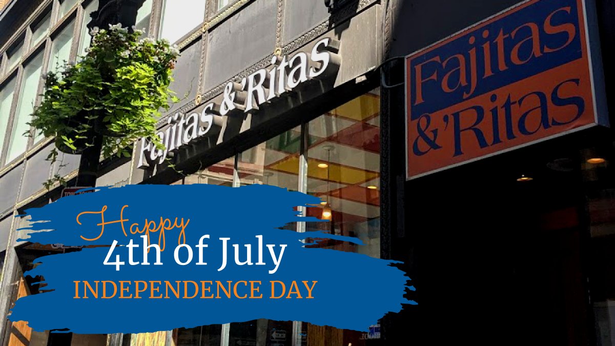 🇺🇸 This 4th of July, make unforgettable memories! Bring your family and friends to Fajitas &amp; Ritas for a festive Tex-Mex dinner, then head Downtown for an epic fireworks show. Celebrate freedom and togetherness! 🌮🍹🎆