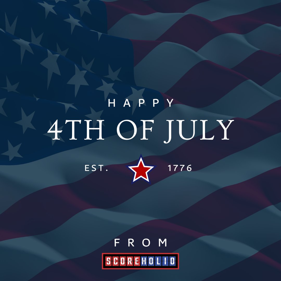 scoreholio's tweet image. Happy 4th of July from everyone at Scoreholio 🎆❤️🤍💙