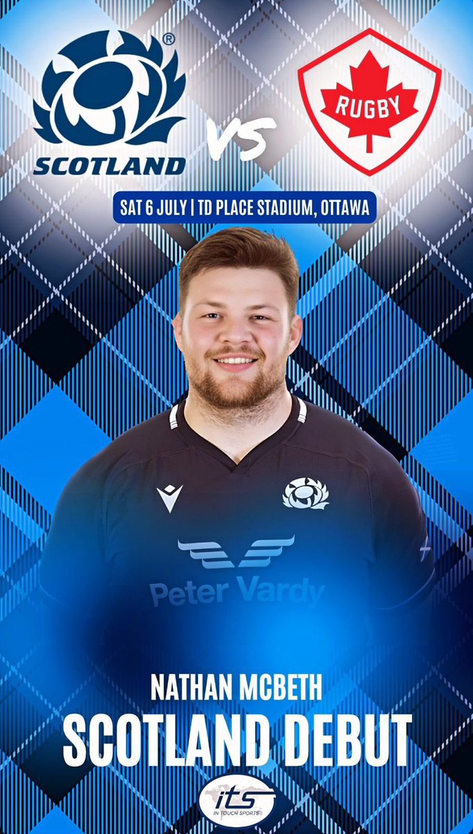 InTouchSports's tweet photo. Best of luck to Nathan McBeth as he makes his debut for the Scotland International team this weekend! We couldn't be prouder.
#ITS #InTouchSports #Debut #InternationalDebut https://t.co/4p09wQuUBE