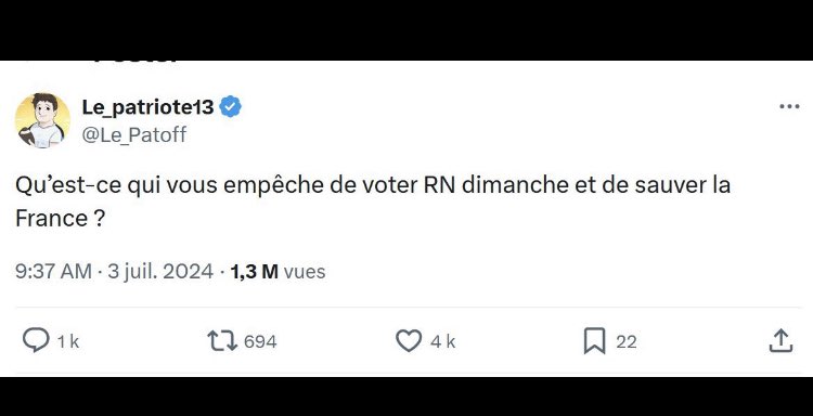 Hummm 🧐
Mes ami/es d’origines étrangères, mes ami/es gay et ceux et celles qui ne me l’ont jamais avoué, les animaux que je défends au quotidien, ma grand mère qui est espagnole, mes cours d’histoire, ma liberté, mon cerveau.