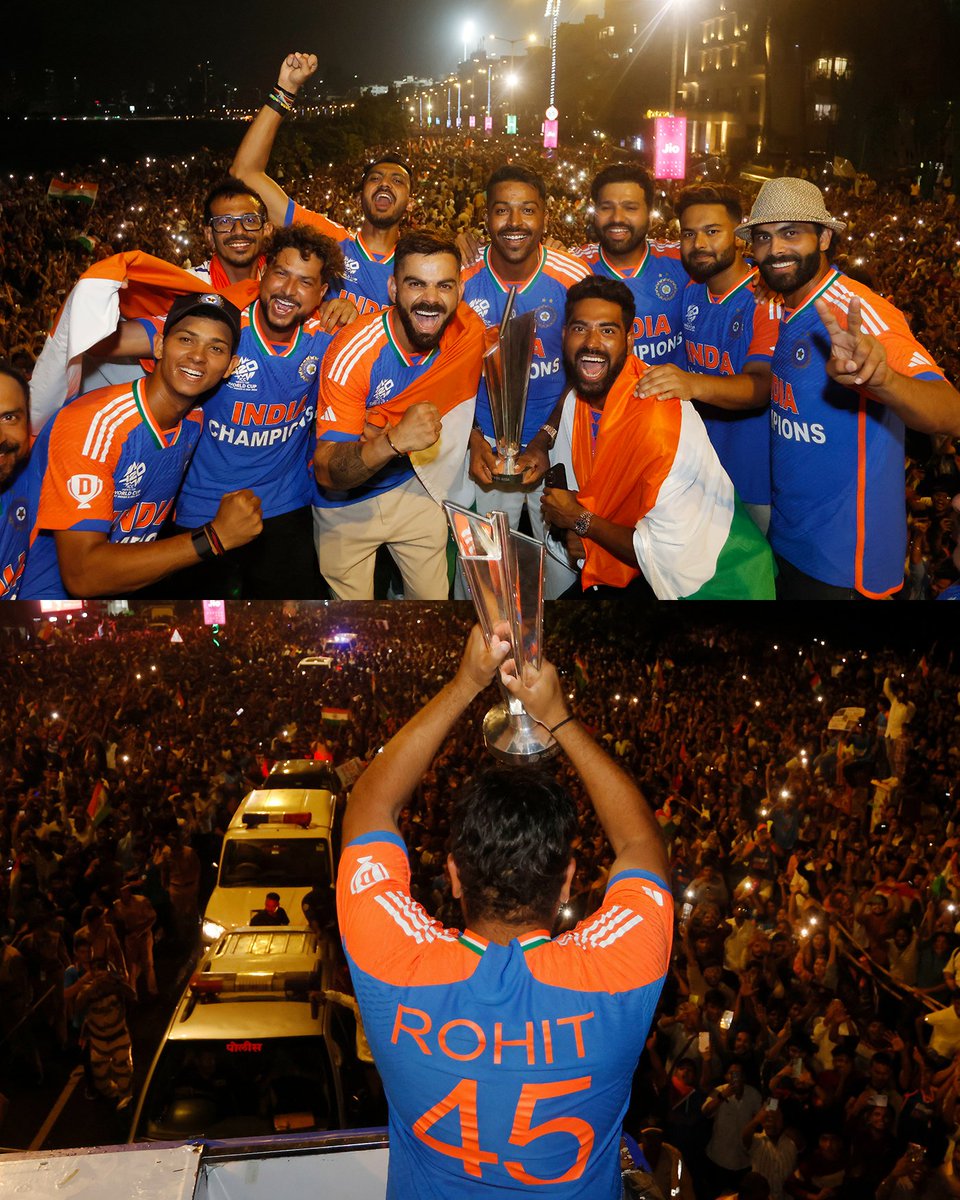 ESPNcricinfo's tweet image. A magnificent night in Mumbai 🇮🇳🏆