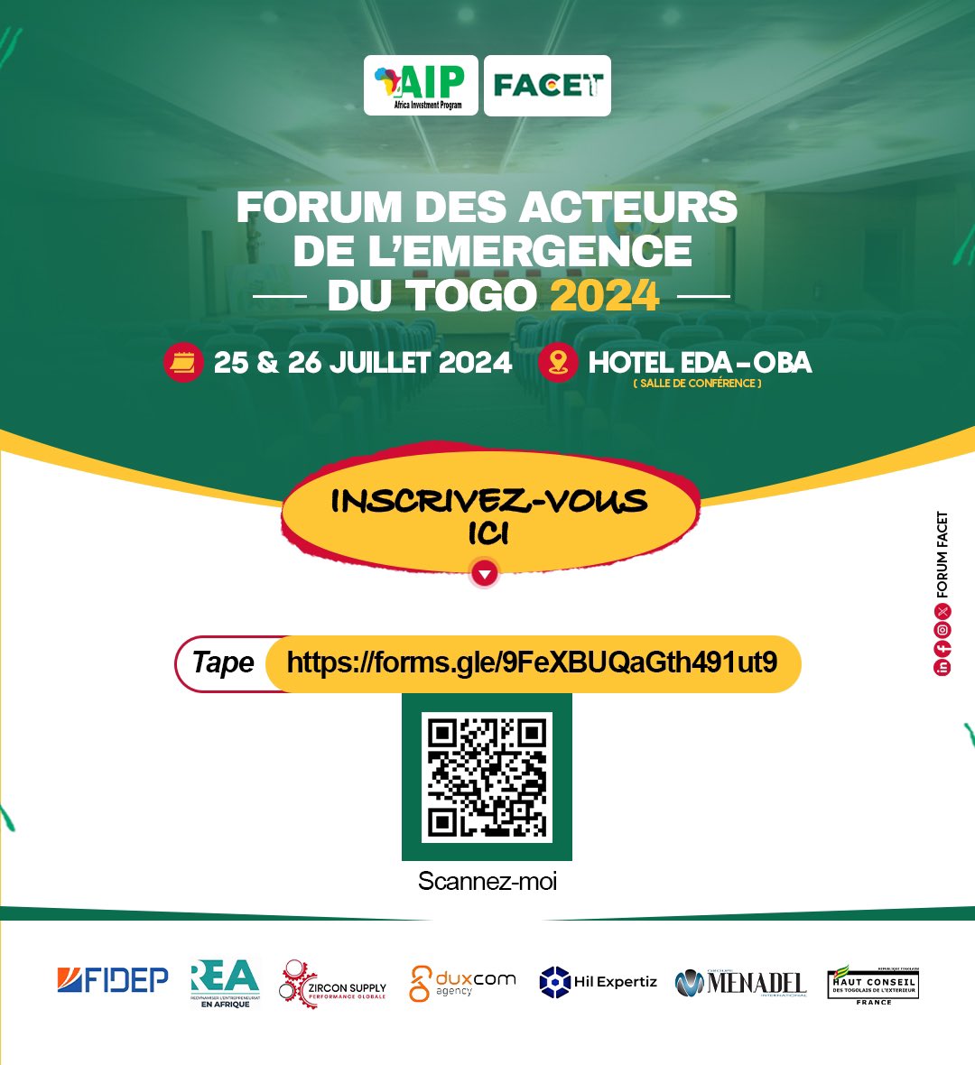 forumfacet's tweet photo. Dรฉveloppez votre rรฉseau, partagez vos connaissances et apprenez de nouvelles choses. Rejoignez le Forum #FACET !
Vite ! inscris-toi ici ๐
https://t.co/VXQw5OK8dN
#Facet2024 #Business #Opportuinities #inscription https://t.co/6V33WYFF55