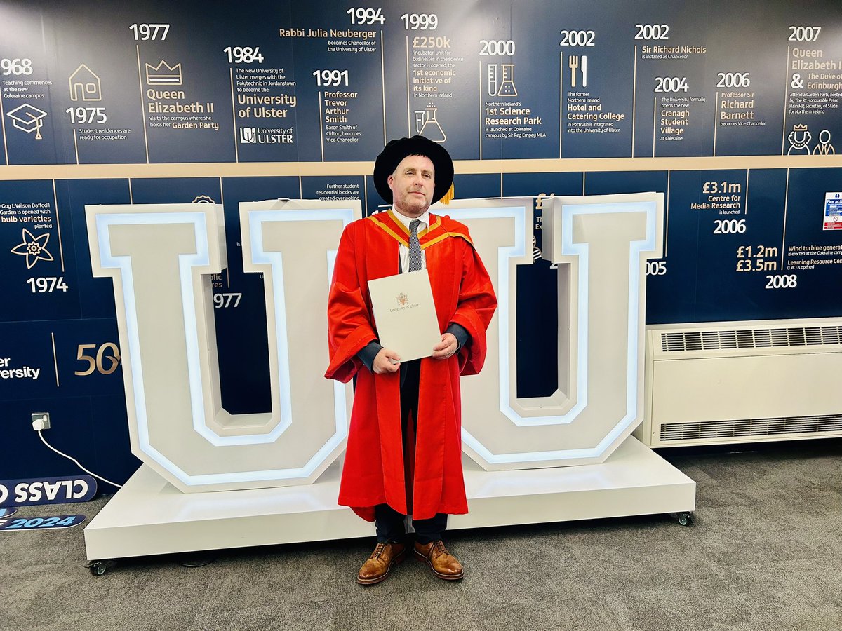NIRWN (@nirwnnews) on Twitter photo Celebrating my Himself DR <a href="/cathalcoyle/">Cathal Coyle</a> being conferred his Doctorate <a href="/UlsterUniPhD/">Doctoral College</a> today 🎉
Congratulations to all of those who are studying and learning and researching in the midst of busy lives-not to mention a global pandemic
There’s a Doctor in the house 👨🎓!
(Still voted 🗳️) Celebrating my Himself DR <a href="/cathalcoyle/">Cathal Coyle</a> being conferred his Doctorate <a href="/UlsterUniPhD/">Doctoral College</a> today 🎉
Congratulations to all of those who are studying and learning and researching in the midst of busy lives-not to mention a global pandemic
There’s a Doctor in the house 👨🎓!
(Still voted 🗳️)