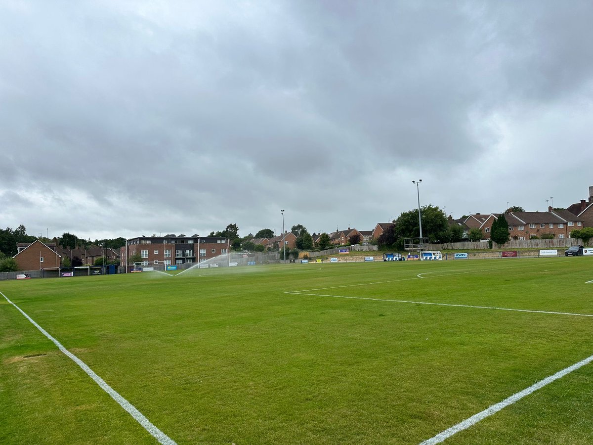The pitch lines at the Home Smart Energy have been completed ahead of Saturday’s Pre-Season friendly against @EBFC_Official!

Reminder that this fixture now kicks off at 2pm, and we are showing the England vs Switzerland game in our bar after the game ⚽️🏴󠁧󠁢󠁥󠁮󠁧󠁿 

#HHTFC