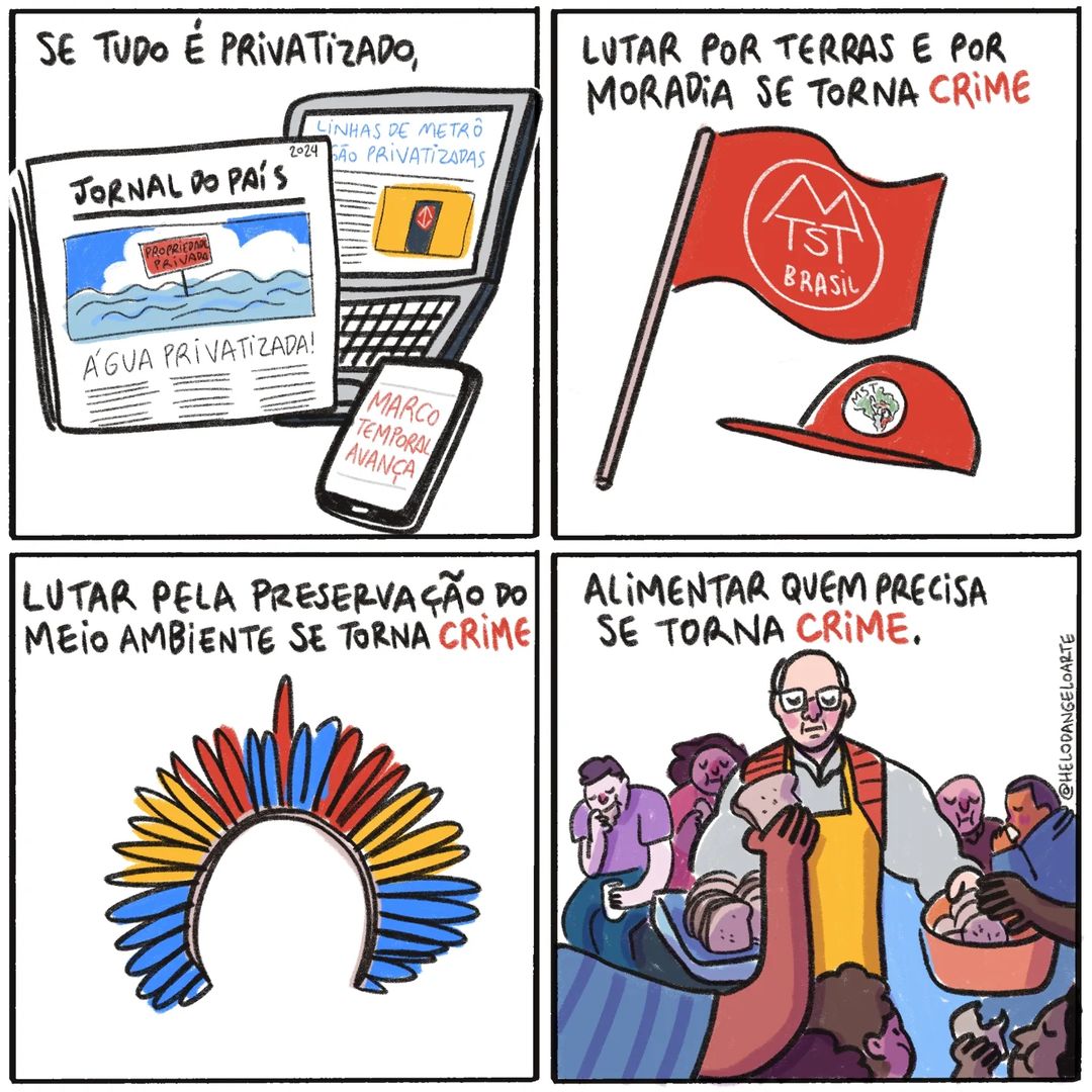 psol50's tweet photo. Criminalizar a dignidade básica é o modo como operam os governos anti-povo!
🎨 @helodangeloarte https://t.co/8cmDGuu6aW