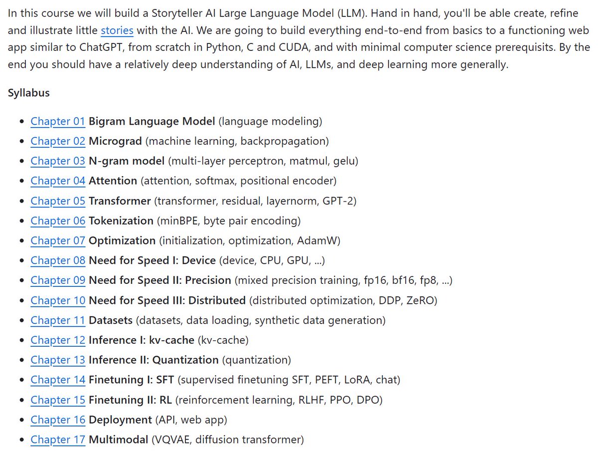 DuaneJRich's tweet image. I&apos;m sure many have  seen this already, but it&apos;s worth repeating. 

This LLM course by Andrej looks.. really good.