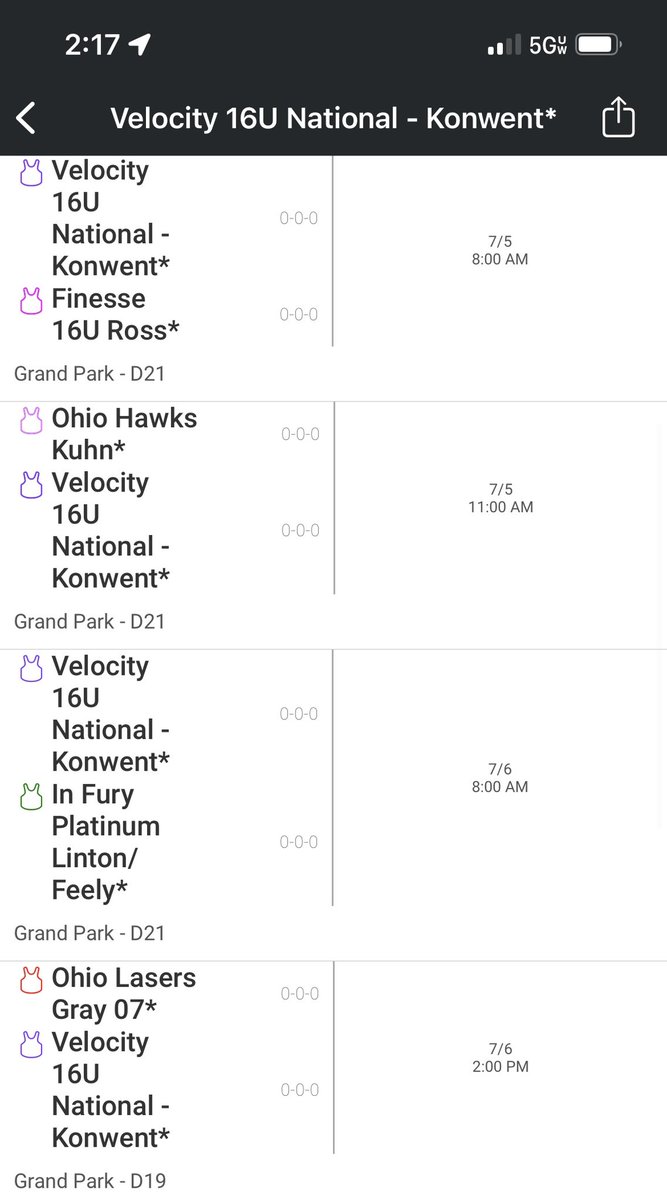 Here’s our schedule for the next two days!