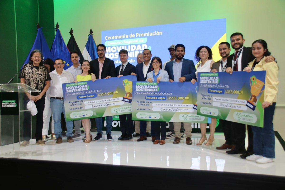 Junto a <a href="/UEenElSalvador/">Unión Europea en El Salvador</a> y <a href="/KfW_en_CA/">KfW Centroamerica</a> participamos en el reconocimiento de los proyectos ganadores del Concurso Regional de Movilidad Sostenible.

Nos enorgullece participar en esta iniciativa, sin duda el futuro de Centroamérica es verde, sostenible y resiliente.