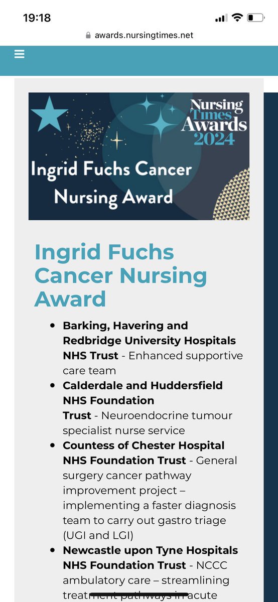 So proud of our wonderful team for being shortlisted for a <a href="/NursingTimes/">Nursing Times</a> Award in Cancer Nursing. We will always strive to do whatever it takes for our patients 🥰 <a href="/BHRUT_NHS/">BHRUT NHS 🏥</a> <a href="/macmillancancer/">Macmillan Cancer Support</a> <a href="/sasbanerjee/">Sas Banerjee</a> <a href="/HalfordKathryn/">Kathryn Halford OBE, RN, RSCN 💙</a> <a href="/DanielMonnery/">Daniel Monnery</a> <a href="/bermandr2/">Richard Berman</a> #enhancedsupportivecare