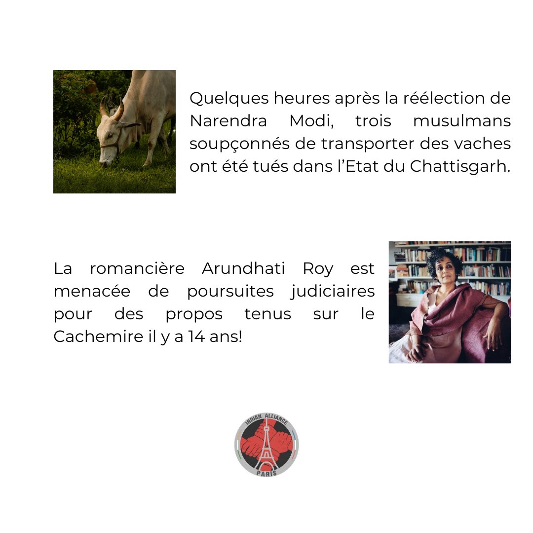 📷 EN #INDE, LA #RÉPRESSSION ET LES #VIOLENCES CONTINUENT.

#SWIPE pour lire notre communiqué ⤵️
🧵 1/2