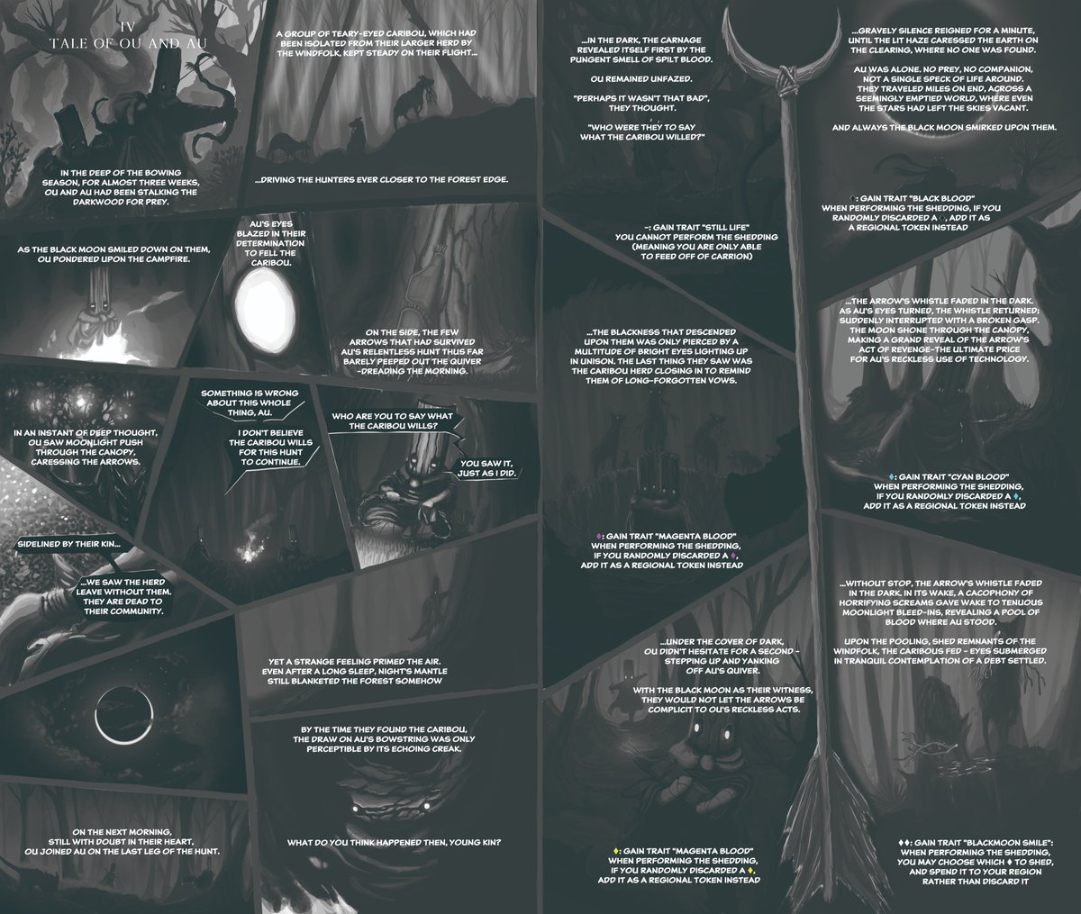 Araukana1's tweet photo. In #ZephyrRPG, character creation involves distributing tokens among a series of comic-form myths, shaping your character's interpretations of each while changing the base mechanics of how they interact with the world!

Get the digital edition of Zephyr:
https://t.co/7PdNsJaOjG https://t.co/PCP1hZ6Opw