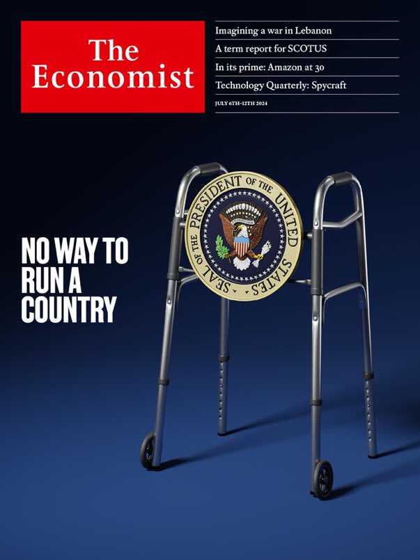 SD4RFKJr24's tweet photo. Here's the cover of this week's issue of The Economist. I tried to add something pithy or wry, but I think this is quite effective in its own right.
#KennedyShanahan2024 #SouthDakota #SoDakDEMS #SDDEMS https://t.co/5cmfzIjDPQ