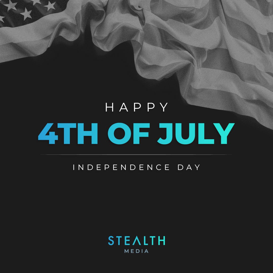 StealthMediaCo's tweet photo. Happy 4th of July to our friends in America, from your neighbours up north in Canada! 🎆

#StealthMedia #4thofJuly #IndependenceDay https://t.co/x40USc1lVB