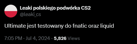 jak ultimate dołączy do liquid albo fnatic daje 50zl blik losowej osobie, wystarczy retweet posta zebym mogl wylosowac