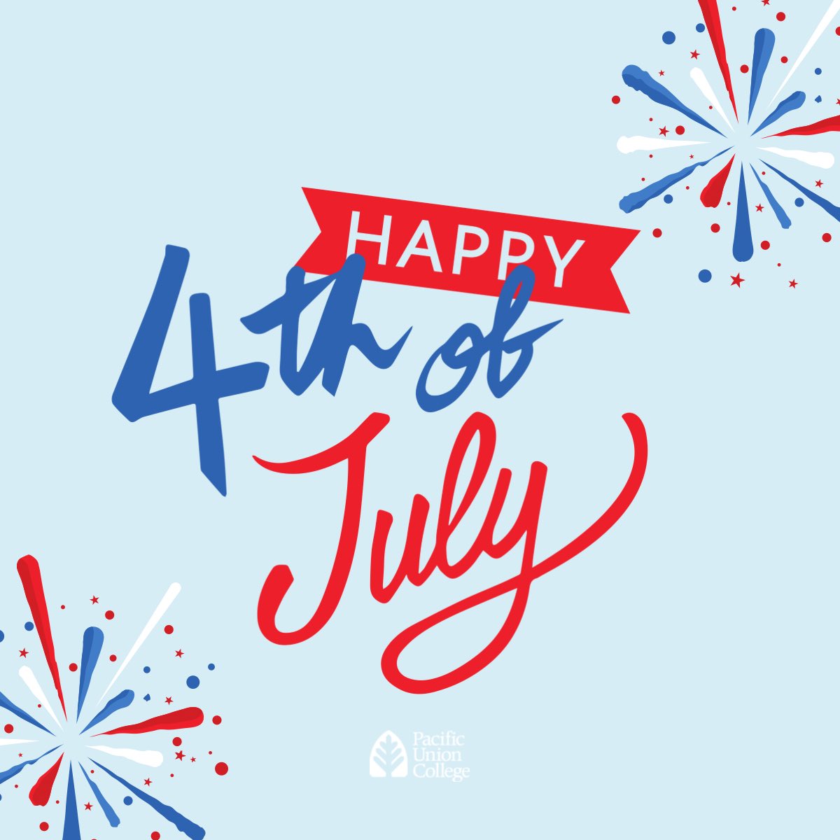 PUCNow's tweet photo. ✨ Happy 4th of July, Pioneers ❤️🤍💙✨
Wishing you and your loved ones a fantastic and safe day!!! 😄
#PUCNow #4thOfJuly #IndependenceDay #FreedomAndJusticeForAll https://t.co/vSh4QNIByf