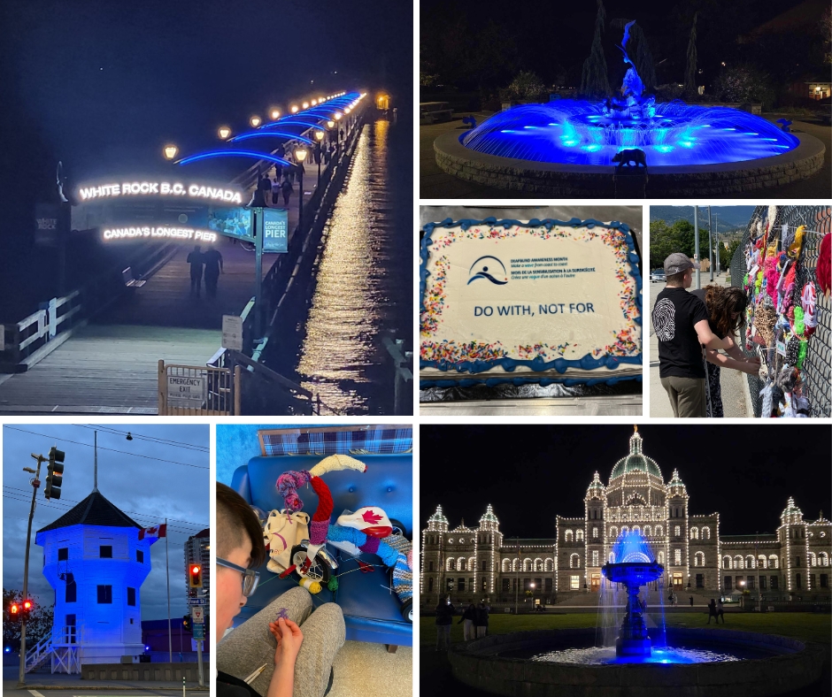 💙🧶 Looking back at National Deafblind Awareness Month! Celebrate and spread awareness of the vibrant lives of those who are deafblind. Since 2015, June has recognized the deafblind with proclamations and blue-lit landmarks. #makeawave #deafblind #deafblindawarenessmonth