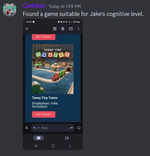 WPEGaming's tweet photo. Cath burning Jake both on AND off stream. Nowhere is safe. 🔥

#worstpremadeever #wpe #getwrekt #trains https://t.co/BqPNmHGANe