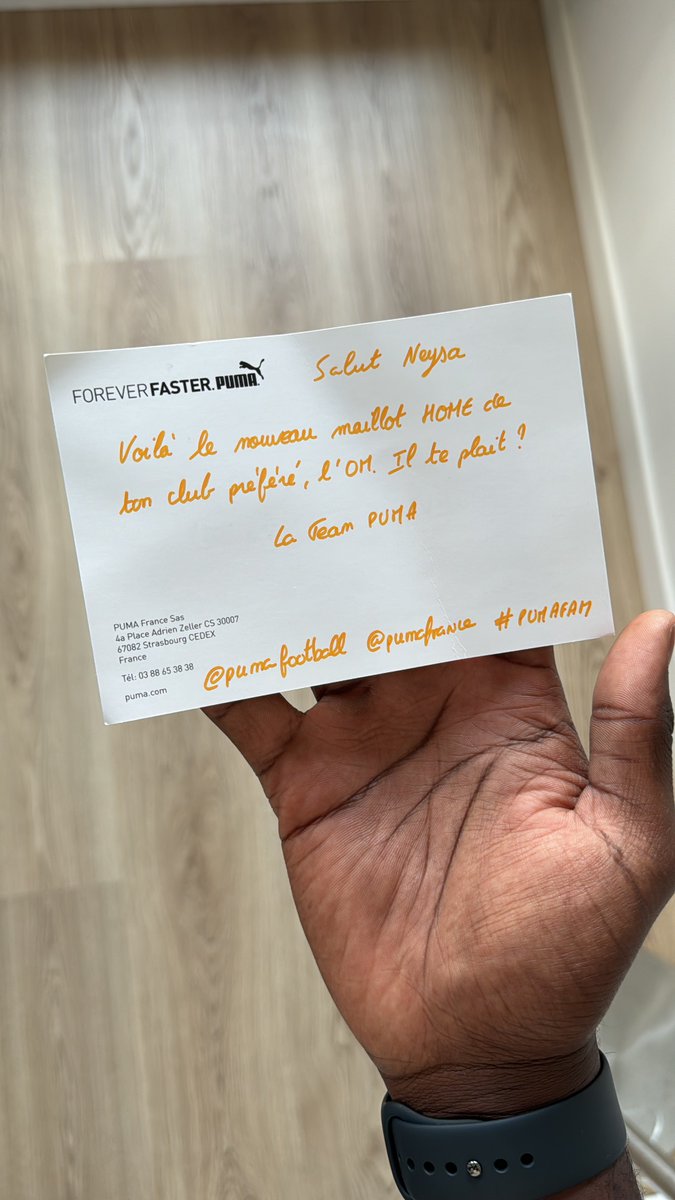 Pour toute la force que vous me donnez, je vous fais gagner le nouveau maillot domicile de l’OM

Pour participer :
- RT ce post
- Follow <a href="/Neysalepoulpe/">Neysalepoulpe</a> 

TAS le 27 juillet 🔥
Big respect <a href="/pumafootball/">PUMA Football</a> 💪🏿