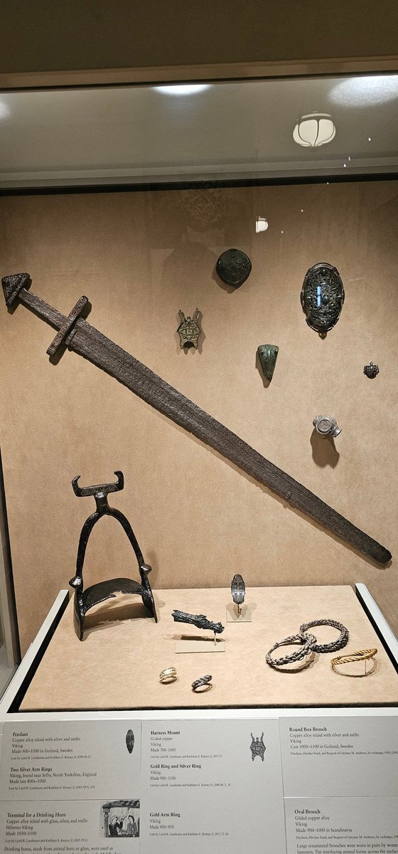 #Viking sword of pattern-welded iron inlaid with silver wire. Made 800 ...