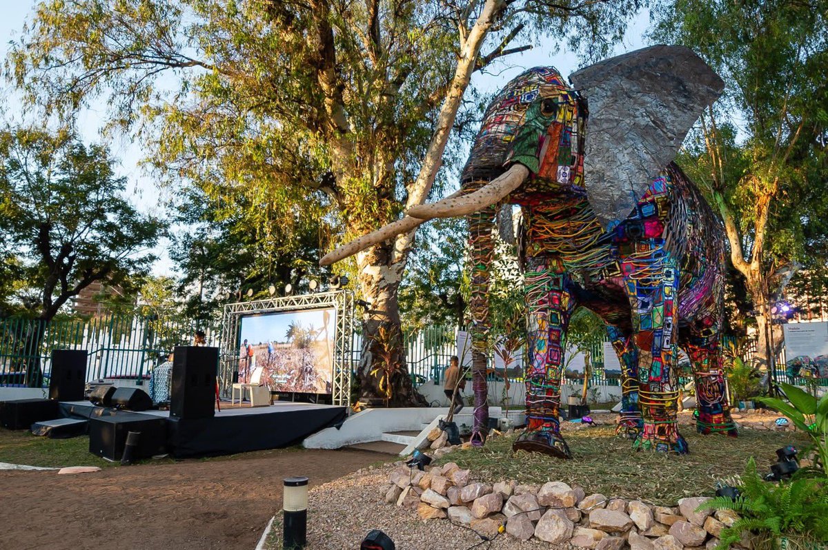 We had the privilege of attending the inaugural exhibition of the life-sized elephant made of wool, steel, &amp; materials recycled from illegal poaching in the Niassa Special Reserve. We are proud to support this creation from the Yao Crochet Project &amp; the Lugenda Foundation.