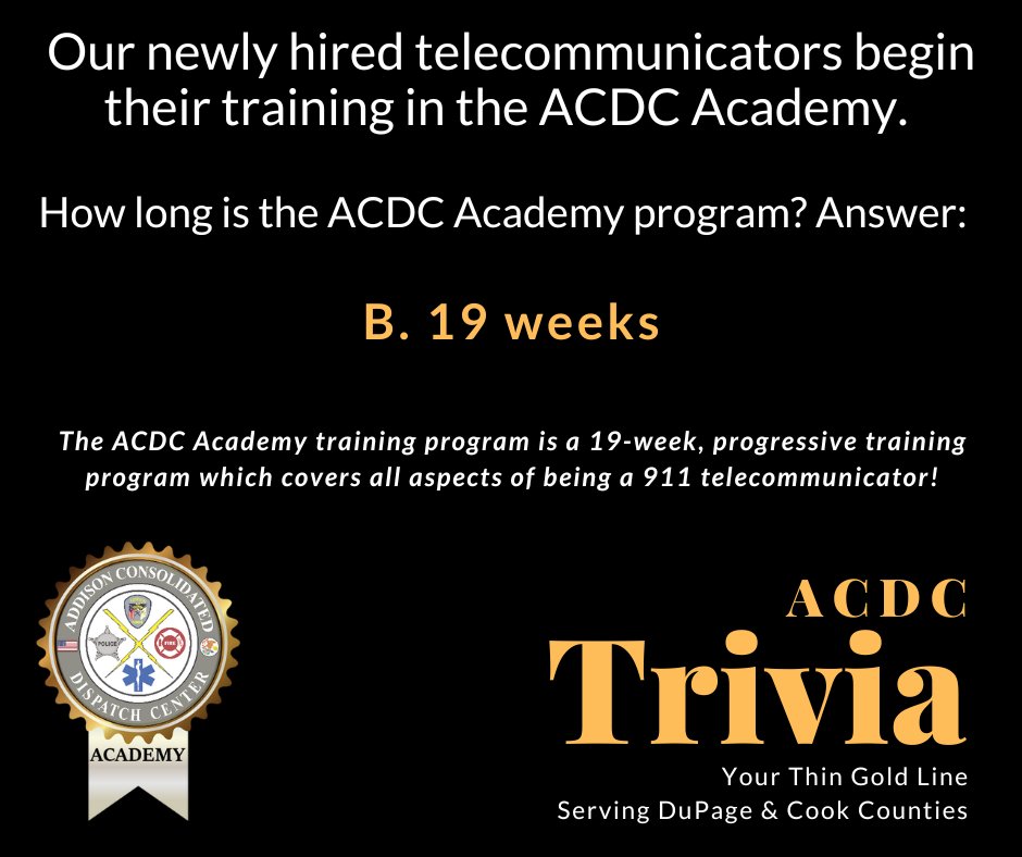 ACDCdispatch's tweet image. #TriviaTuesdayAnswer 💛 #ACDCpride