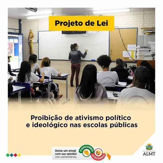 assembleiamt's tweet image. 🎓 O projeto de lei nº 1215/2024 visa proibir o ativismo político e ideológico nas escolas públicas de ensino fundamental e médio do Mato Grosso. 🎒📚

#ALMT #ProjetoDeLei #Educação #Democracia #EnsinoLivre #EscolaPública #MatoGrosso