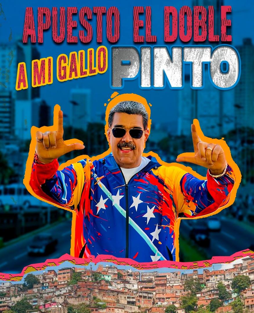 Voy a Mi Gallo Pinto! Vamos Pa'Lante con Nicolás ❤️🐓🐓🐓🐓🔥🔥🔥🔥 <a href="/NicolasMaduro/">Nicolás Maduro</a>