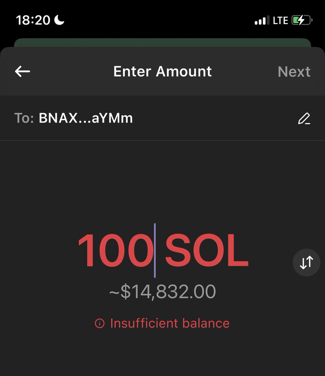 I wanted to send someone $100 then I mistakenly sent, 100 Sol” See wetin  save me😔