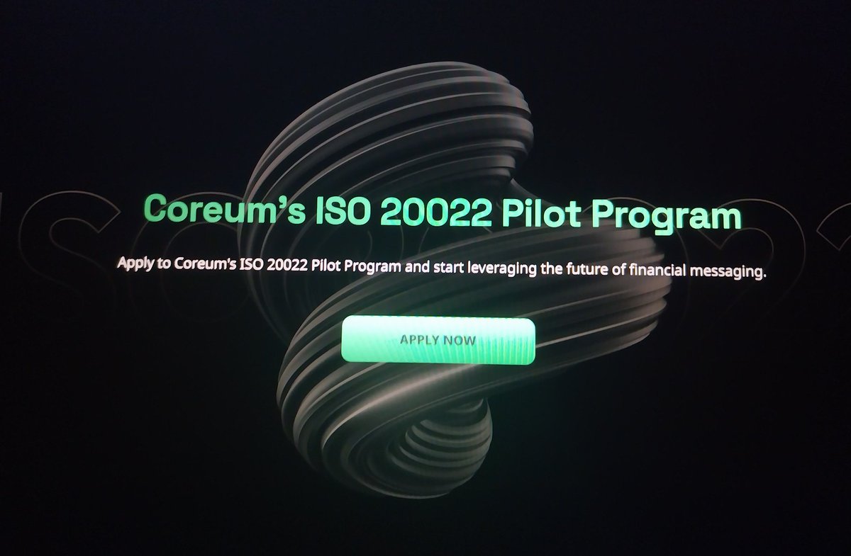 myntholder's tweet image. ISO20022 Pilot program 👀? 

#Coreum $Coreum #BuildOnCoreum  #ISO20022 #IBC