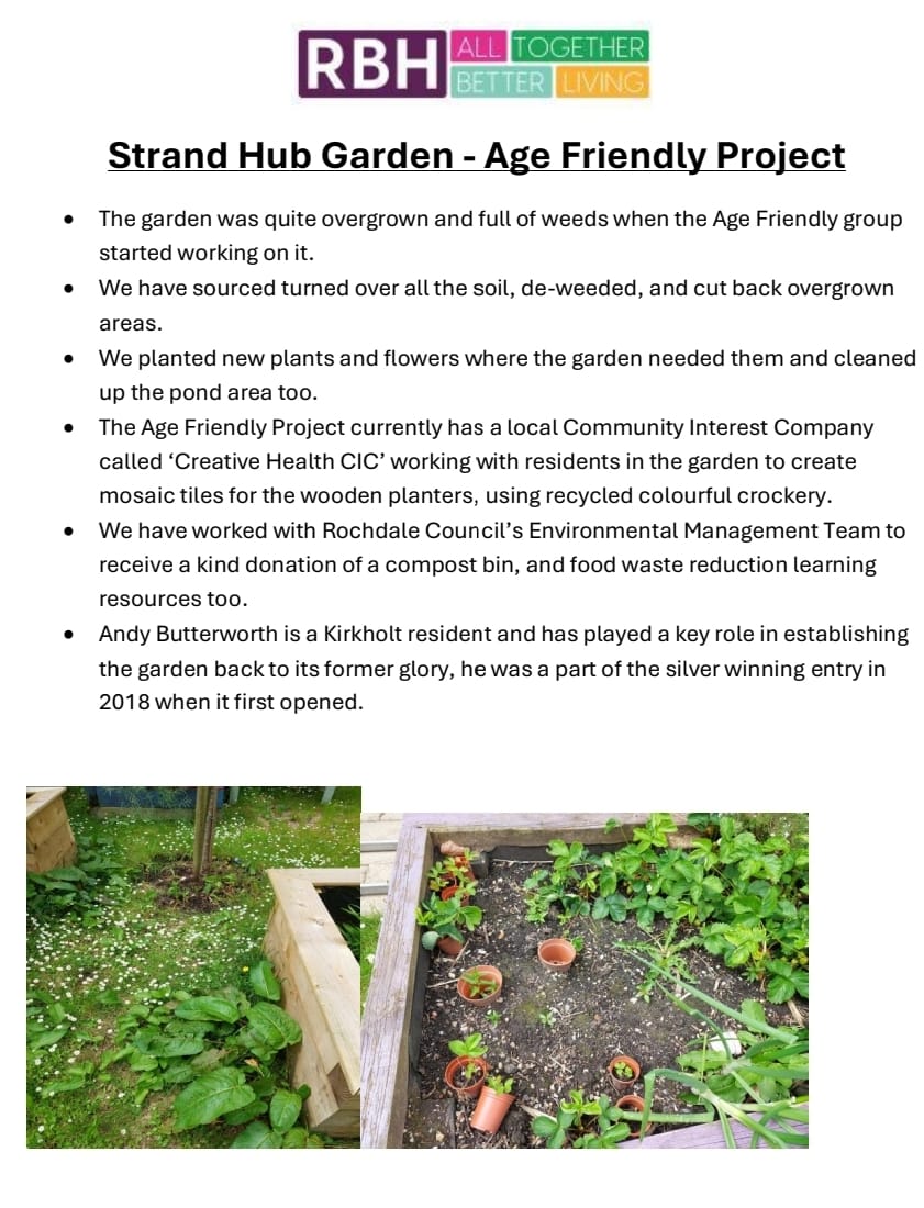 Age Friendly project kirkholt ROCHDALE
