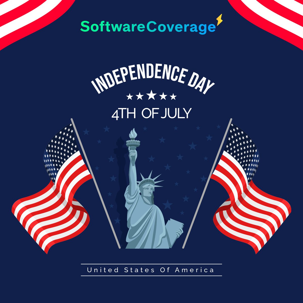 🎊Happy Independence Day ,On this 4th of July, we celebrate the spirit of freedom, courage and unity that defines the United States of America.
To Our Extraordinary Employees:
Your dedication and creativity drive Software Coverage’s success. 
#softwarecoverage #USIndependenceDay