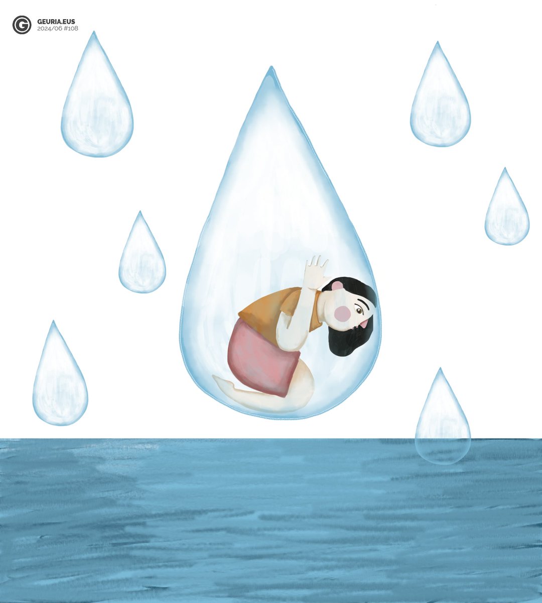 💧 Ura, gure elementurik garrantzitsuena

🖌️ Karmele Gorroño - <a href="/irrimarra1/">irrimarra</a> 

#azalilustratua #ilustrazioa #ura