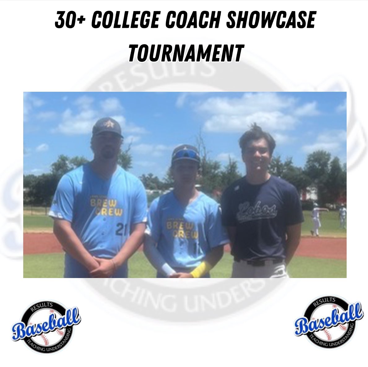 30+ COLLEGE COACH SHOWCASE TOURNAMENT

Lone Star Brewers American
🆚
Lobos Baseball Grant

PoG: Nate Fuentes 2-3, 2B
Eli Heyen 1-2, 2 RBI, 2 IP, 4 K 0 ER
Cali Evan Billela 2-3, 3B, SB

39 straight college coach showcase tournaments with MORE colleges attending than promoted.