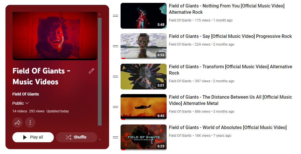 Settle in to watch all our music video in one epic playlist 📺 youtube.com/playlist?list=…

#musicvideos #Youtube #altmetal #altrock