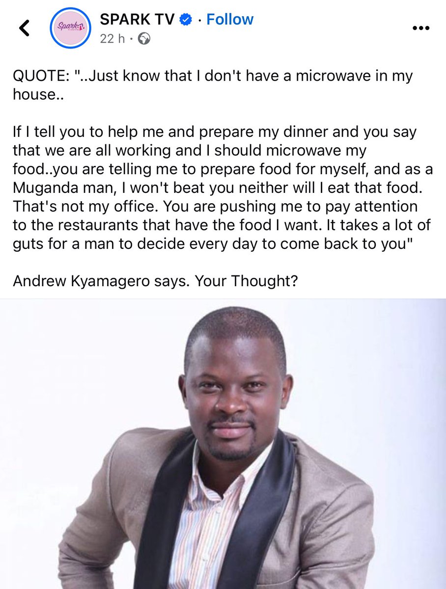 Ubuntu Gender Equality Network (@genderubuntu) on Twitter photo Persons like <a href="/kyamageroandrew/">Andrew Kyamagero</a> are trending for their men's rights ideology that are harmful for gender Equality as an SDG. There's need to dialogue on what it means to be a man. We need to reflect on what makes a man! Such narratives will find their place out of the media! Persons like <a href="/kyamageroandrew/">Andrew Kyamagero</a> are trending for their men's rights ideology that are harmful for gender Equality as an SDG. There's need to dialogue on what it means to be a man. We need to reflect on what makes a man! Such narratives will find their place out of the media!