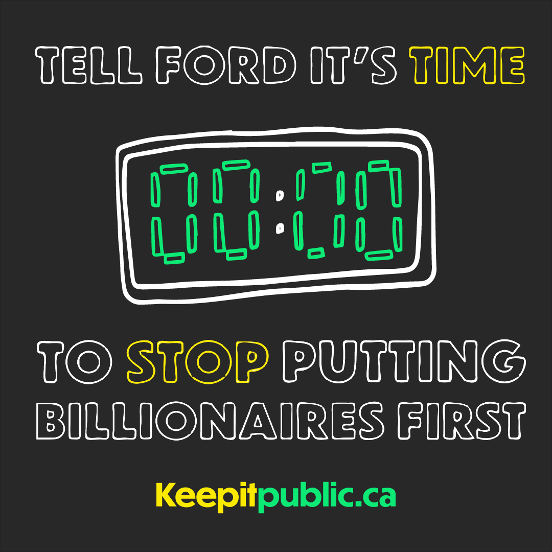 LCBO workers are taking their fight against Ford’s greed to the next level if they strike TONIGHT ⏱️

Profits from alcohol sales fund health care, education, and infrastructure. A win for workers is a win for ALL of us.

Tell Ford they have YOUR support: keepitpublic.ca
