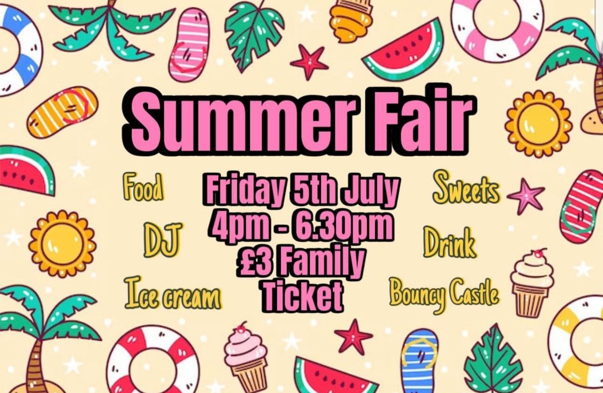 Don't forget our school summer fair tomorrow from 4pm. We hope to see you there!