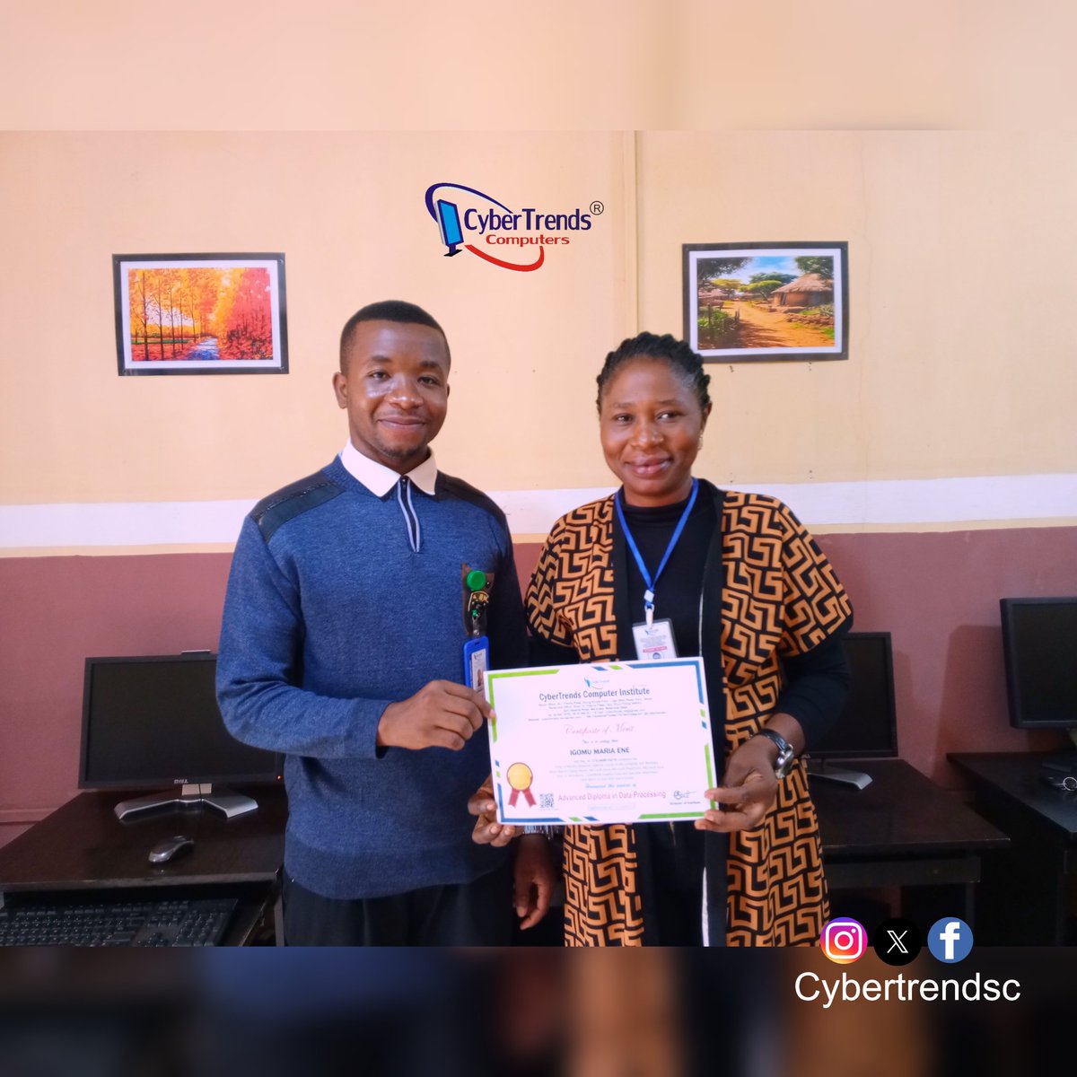 cybertrendsc's tweet photo. Congratulations on your graduation Techie Igomu Maria Ene (Mrs). Your hard work and dedication in the tech field have truly paid off. I’m excited to see where your skills and passion will take you next. Here’s to a bright and successful future!

Best wishes from all of us. https://t.co/2ElwkB0cn3